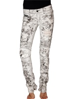 ROCKSTAR - TIE DYE STRETCH DENIM BIKER JEANS