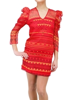 ZANDRA RHODES - HANDPAINTED CHIFFON DRESS