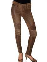 ROBIN'S JEAN - STRETCH LEATHER BIKER JEANS