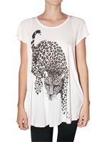 LAUREN MOSHI - LEOPARD JERSEY T-SHIRT