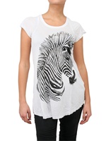 LAUREN MOSHI - ZEBRA JERSEY T-SHIRT