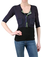SZEN - REVERSIBLE COTTON KNIT BOLERO SWEATER