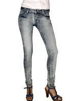 SIWY - STRETCH DENIM ACID WASH SKINNY JEANS