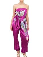 STELLA JEAN - HANDPAINTED SATIN JUMPSUIT