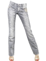 SEVEN 7 - PEARL EMBROIDERED STRETCH DENIM JEANS