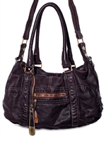 SISSI ROSSI - WASHED BUFALO SATCHEL SHOULDER BAG