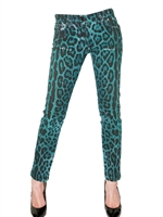 DOLCE & GABBANA - JEANS LEOPARDEN PRINT STRETCH DENIM GISELE