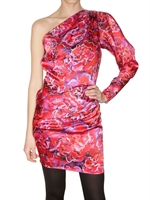 EMANUEL UNGARO - KLEID IM BEDRUCKTEM HAMMERED SATIN