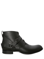 DIOR HOMME - BELTED MATT HIGH DERBY LACE-UP SHOES