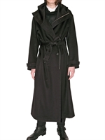 DIOR HOMME - HOODED CASHMERE TOILE COAT