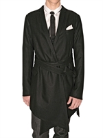 DIOR HOMME - WRAP FLANNEL COAT