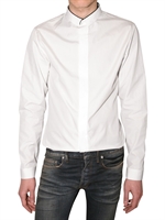 DIOR HOMME - CONTRASTING COLLAR POPLIN SHIRT