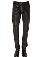 DIOR HOMME - 19.5 HOLY NIGHT COATED JEANS