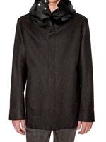 DIOR HOMME - WOOL CLOTH AND NAPPA HOOD JACKET