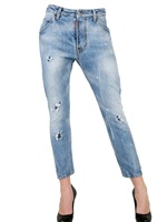 DSQUARED - JEANS CROPPED KENNZ IM TWIST DENIM