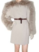 LANVIN - DIAGONAL WASHED WOOL FUR COAT