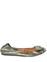 LANVIN - METALLIC BOW BALLERINA FLATS