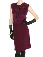 LANVIN - SATIN AND JERSEY DRESS