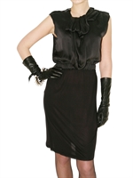 LANVIN - SATIN AND JERSEY DRESS