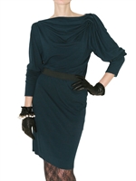 LANVIN - GATHERED THREE QUARTER SLEEVE JERSEY DRE