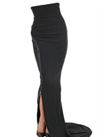 HAIDER ACKERMANN - STRETCH FELTED WOOL JERSEY SKIRT