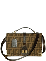 FENDI - BORSA A TRACOLLA DI JACQUARD LOGATA