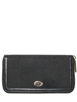 FENDI - PORTAFOGLIO CON STAMPA LOGO CON ZIP - NERO