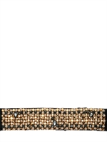 LANVIN - CRYSTAL AND WOOL BEADS BELT