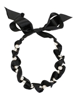 LANVIN - SATIN RIBBON PEARL CHOCKER NECKLACE