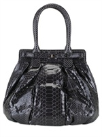 ZAGLIANI - METAL PYTHON PUFFY MEDIUM TOP HANDLE
