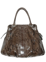 ZAGLIANI - SHINY PYTHON SAC LARGE TOP HANDLE