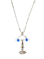 DELFINA DELETTREZ - COLLANA SALOME FACE IN ARGENTO
