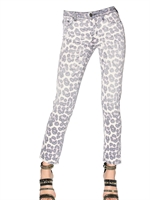 JUST CAVALLI - JEANS IM LEOPARDEN DRUCK STRETCH DENIM