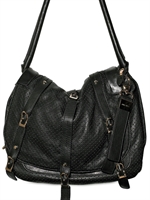 JIMMY CHOO - BORSA A TRACOLLA DI PELLE TRAFORATA