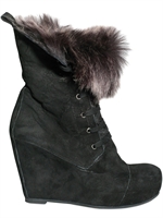 CINZIA ARAIA - ZEPPA STRINGATA DI SHEARLING 120 MM