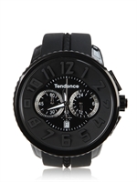 TENDENCE - ROUND GULLIVER ALL BLACK CHRONO WATCH