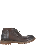 SILVANO SASSETTI - WAXED KUDU LACE-UP SHOES