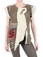 LE CUIR PERDU - ETHNIC EMBROIDERY SHEARLING VEST