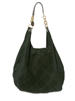 LANVIN - QUILTED SUEDE CABECEO HOBO