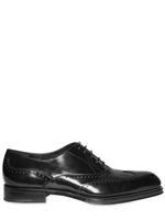 SALVATORE FERRAGAMO - OXFORD BRUSHED CALFSKIN LACE-UP SHOES