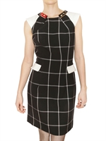 DOYCHINOFF - KLEID IM TECHNO CHECK CLOTH