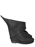 RICK OWENS - ZEPPA OPEN TOE DI PELLE TESTURIZZATA
