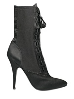 BALMAIN - 110MM SILK SATIN & STRETCH NET LACE-UPS