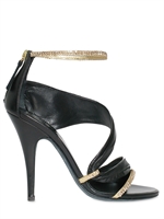 BALMAIN - 110 MM NAPPA AND SWAROVSKI SANDALS
