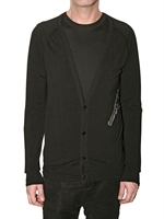 LANEUS - GUN WOOL JERSEY CARDIGAN SWEATER