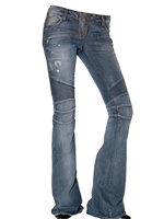 BALMAIN - JEANS IM DISTROYED LOOK AUSGEWASCHEN BIKER