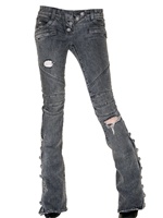 BALMAIN - JEANS IM DISTROYED LOOK FLARED BIKER