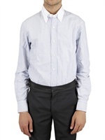 SALVATORE PICCOLO - CONTRASTING COLLAR OXFORD SLIM SHIRT