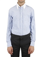 SALVATORE PICCOLO - CONTRASTING COLLAR HEAVY OXFORD SHIRT