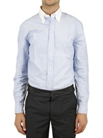 SALVATORE PICCOLO - CONTRASTING COLLAR OXFORD SLIM SHIRT